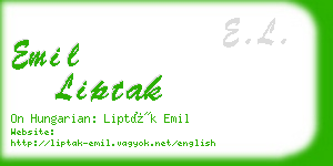 emil liptak business card